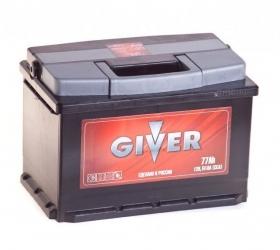 Аккумулятор Giver Hybrid  77 Ач 640A (EN) прямая (+/-)