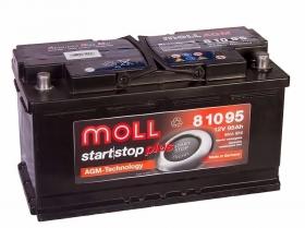 Аккумулятор Moll AGM Start-Stop 95 Ач 850A (EN) обратная (-/+)