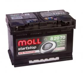 Аккумулятор Moll EFB Start-Stop 70 Ач 760A (EN) обратная (-/+)