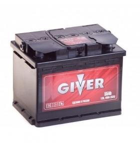 Аккумулятор Giver 55 Ач 450A (EN) прямая (+/-)