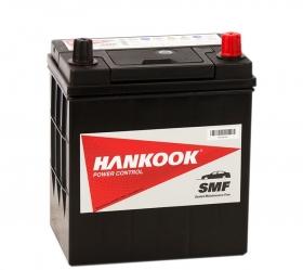 Аккумулятор Hankook (46B19FL) 44 Ач 370A (EN) Азия тонк. кл.|бортик обратная (-/+)