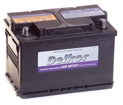 Аккумулятор Delkor AGM 70 Ач 760А (EN) обратная (-/+)