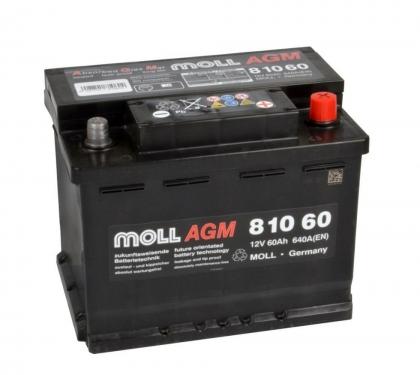 Аккумулятор Moll AGM Start-Stop 60 Ач 600A (EN) обратная (-/+)