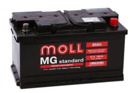 Аккумулятор Moll MG Standard 80 Ач 750A (EN) низкий обратная (-/+)
