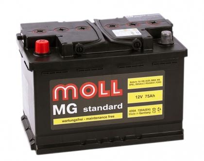 Аккумулятор Moll MG Standard 75 Ач 720A (EN) прямая (+/-)