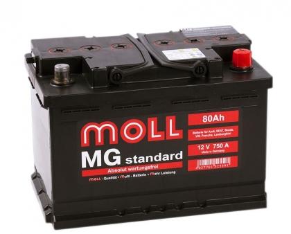 Аккумулятор Moll MG Standard 80 Ач 750A (EN) обратная (-/+)
