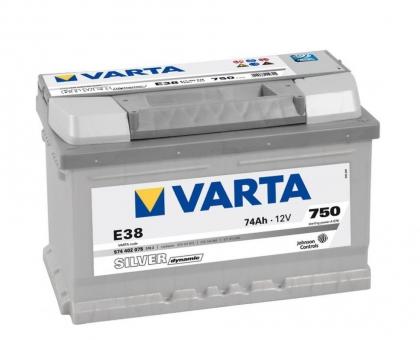 Аккумулятор Varta SD E38 74 Aч 750A (EN) низкий обратная (-/+)