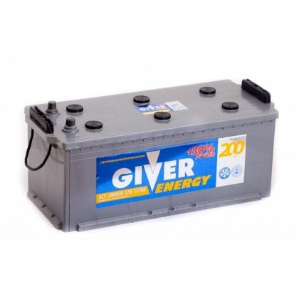 Аккумулятор Giver Energy 200 Ач 1370A (EN) узкий конус прямая (+/-)