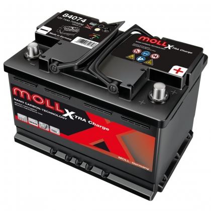 Аккумулятор Moll X-TRA charge 74 Ач 700A (EN) обратная (-/+)