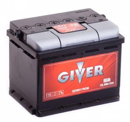 Аккумулятор Giver 66 Ач 580A (EN) обратная (-/+)