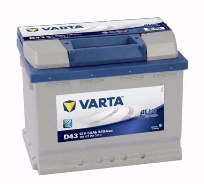 Аккумулятор Varta BD D43 60 Aч 540A (EN) прямая (+/-)