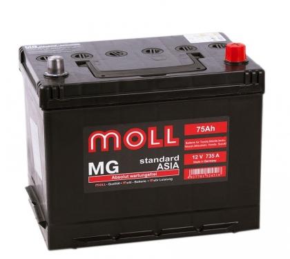 Аккумулятор Moll MG  Asia 75 Ач 735A (EN) обратная