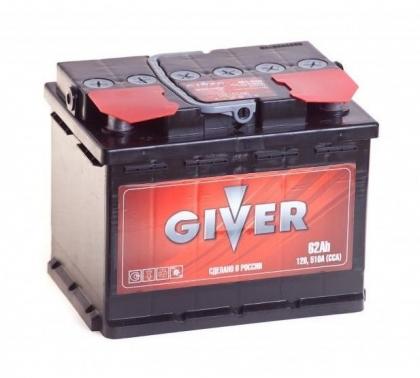 Аккумулятор Giver 62 Ач 510A (EN) прямая (+/-)