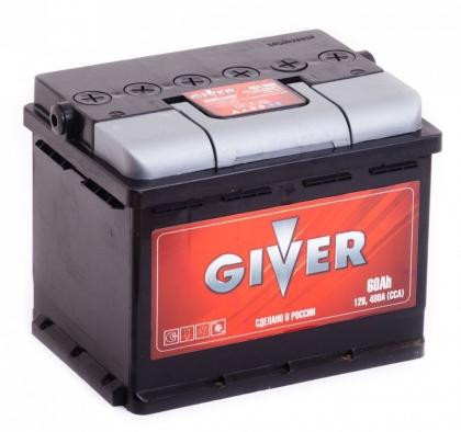 Аккумулятор Giver Hybrid  60 Ач 480A (EN) прямая (+/-)