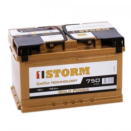 Аккумулятор Storm Gold 78 Ач 750A (EN) низкий обратная (+/-)